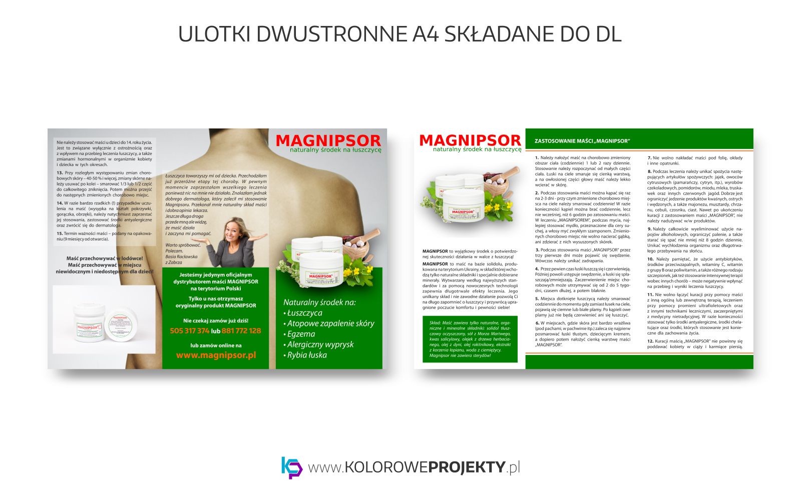 Projektowanie Graficzne Lublin, Ulotki A4 do DL